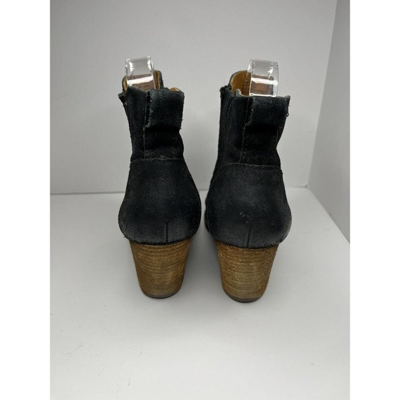Kork Ease 7 Sherrill Cinca Bootie Distressed Black Suede Heeled Boot Casual - Picture 3 of 6